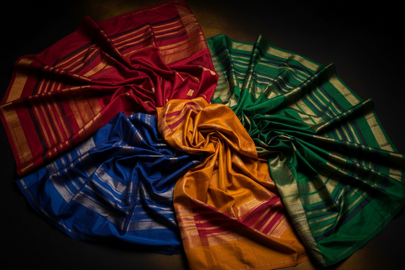 Mashru Katan Silk Sarees