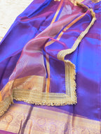 Banarasi Tissue Saree having Plain Body & Lace Border