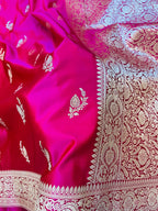 Banarasi Mashru Katan Silk Saree with Delicate Booti
