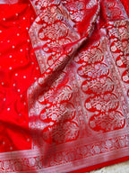 Royal Mashru Katan Silk Tanchoi Saree — Handwoven Banarasi Elegance