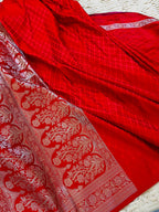 Royal Mashru Katan Silk Tanchoi Saree — Handwoven Banarasi Elegance