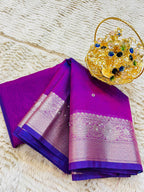 Banarasi Tissue Silk Saree with Hand Stone Work & Zari Border